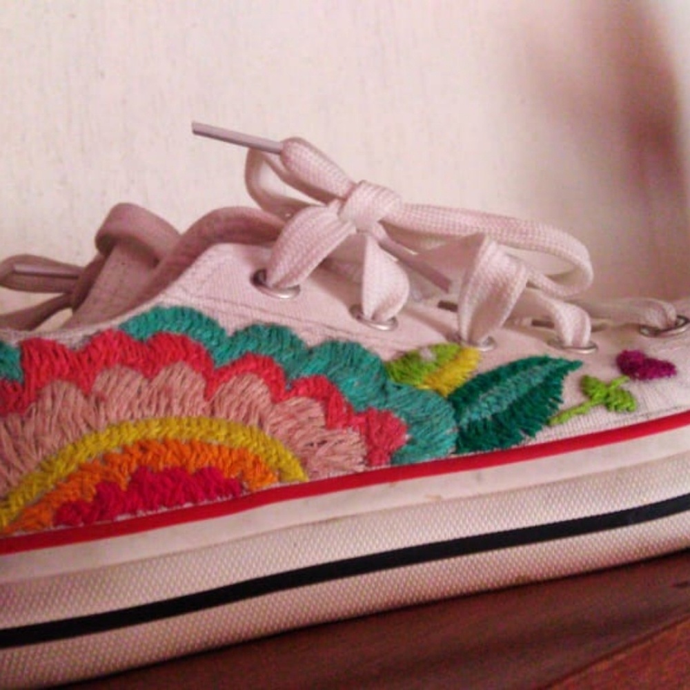 Tennis, shoes, sneakers, handmade, embroidered, MX